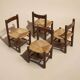 Set of four dlg chairs by Georges Robert, France, 1960s.
