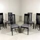 Chaises de salle à manger Tonon Italie par Wolf Schmidt Bandelow années 1980.