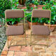 Chaises pliantes Lafuma vintage marrons