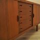 Teak sideboard with sliding doors, Denmark, 1960s