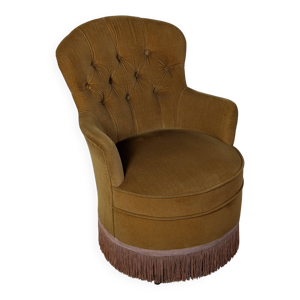 Fauteuil crapaud en velours