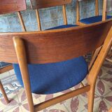 Mid century set of 6 teak dining chairs by Farstrup, Denmark 1960s