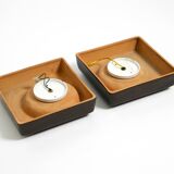 Two beautiful original 1970s Space Age ceramic wall lamps