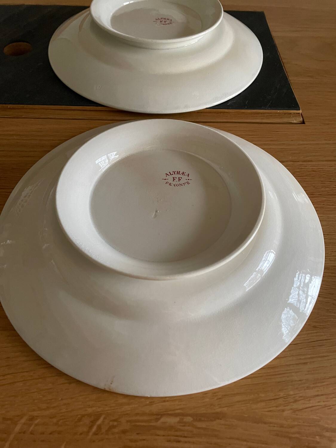 Set of two Terre de fer compote bowls, Althea model