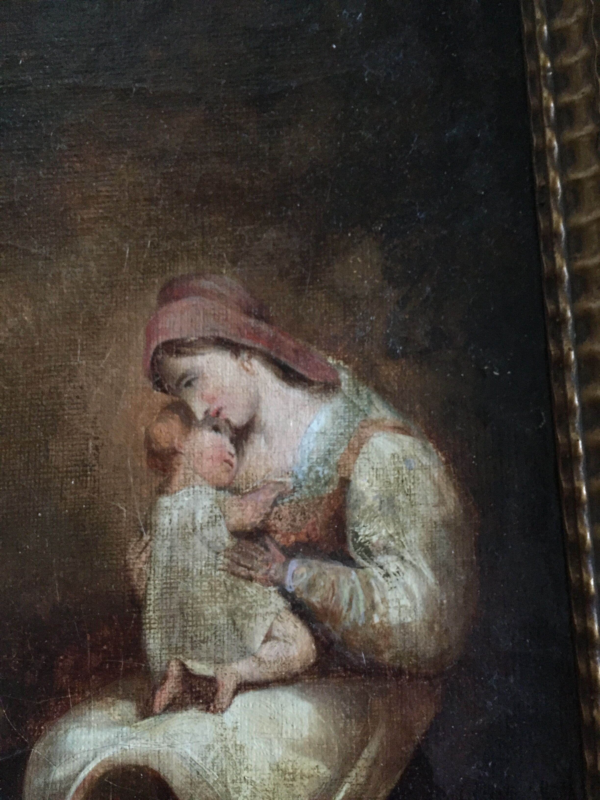 Ancient 19th century painting