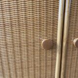 Enfilade en frêne et rotin