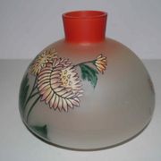 Vase art nouveau en verre émaillé