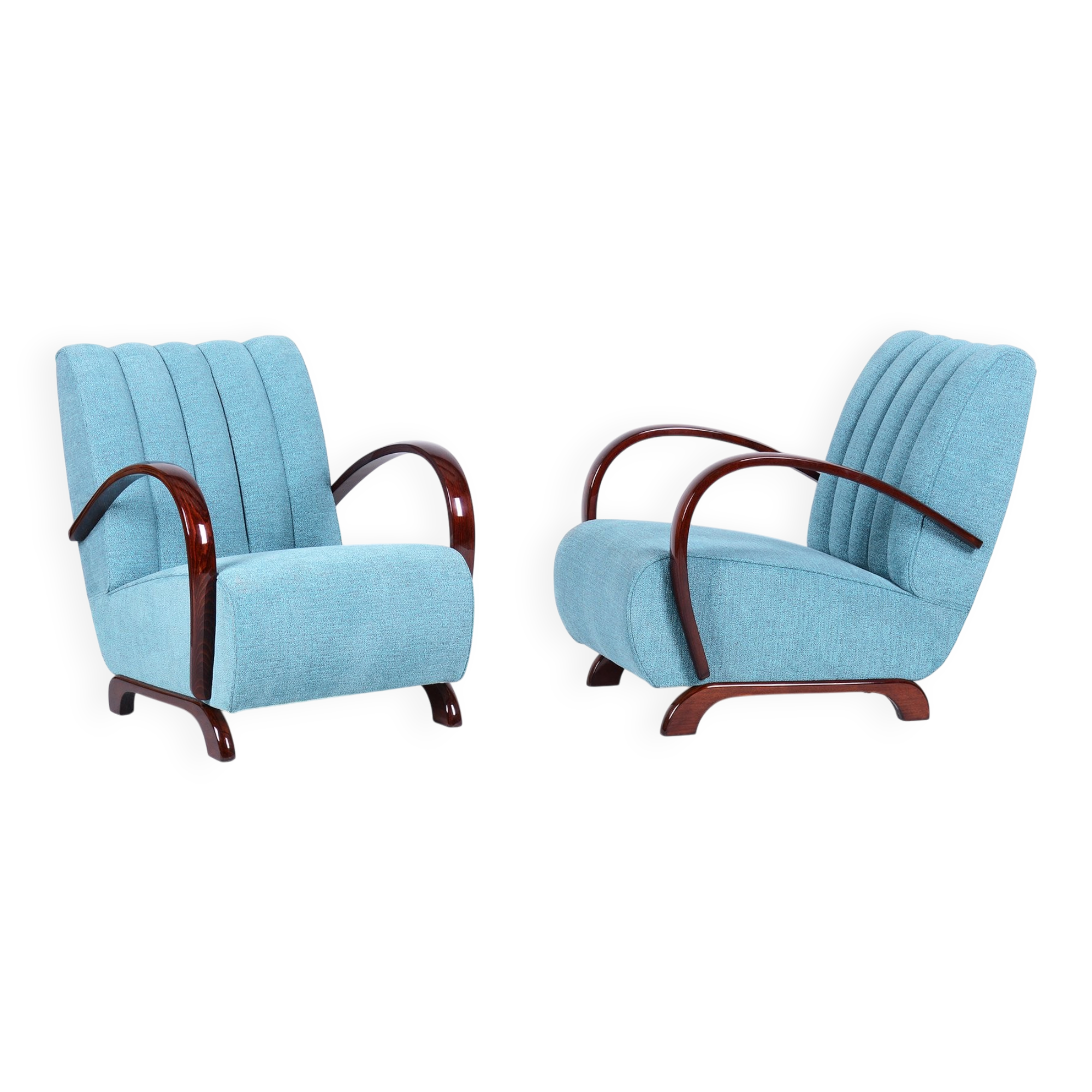 Art Deco Armchairs by J. Halabala for Up Zavody, Czech, 1930s, Set of 2