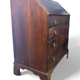 Commode, secrétaire, scriban de pente anglais en acajou, Angleterre XVIIIème
