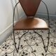 4 chaises de salle à manger en cuir marron Arrben