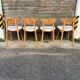 (Lot) 4 chaises Baumann Fontania (restaurées) 1960