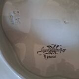 Antique earthenware oyster plates