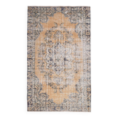 Tapis en laine orange pêche vintage