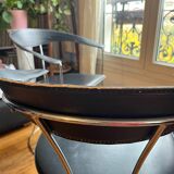 2 chaises en cuir et chrome italiennes