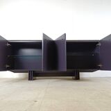 Vintage dark blue sideboard, 1980s