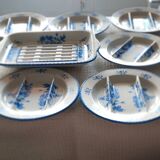 Asparagus sets 12 plates and a draining dish Limcolor
