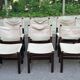 6 Scandinavian design safari dining chairs from the 1960s.