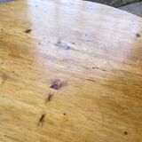 Set of round table and 4 rounded benches, 1950