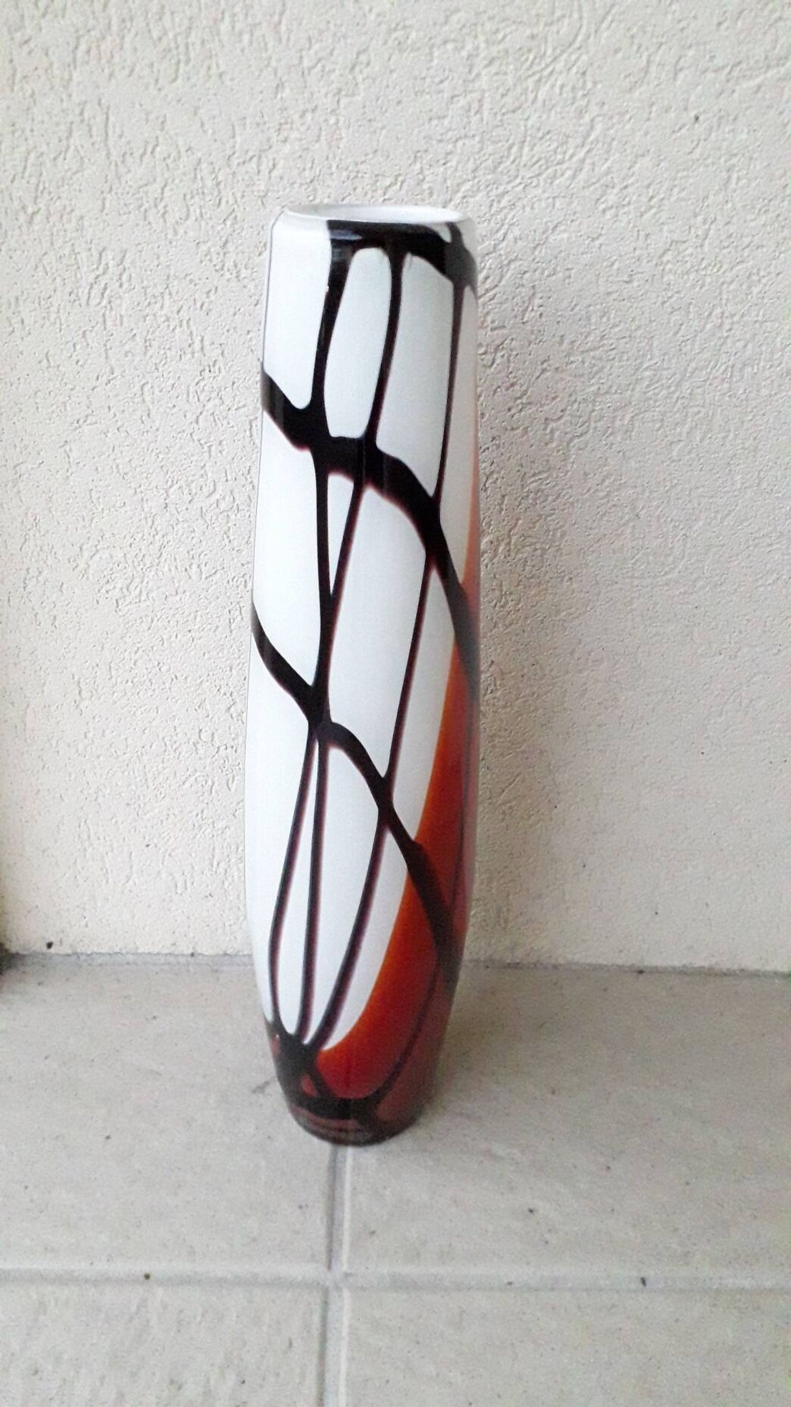 Multicoloured glass vase