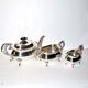 English Hard Soldered Silver Metal Tea Set - Goldsmith JB Chatterley 1900
