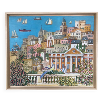 Jacques MARGERIN (1920). The city, 2006. Oil on canvas.