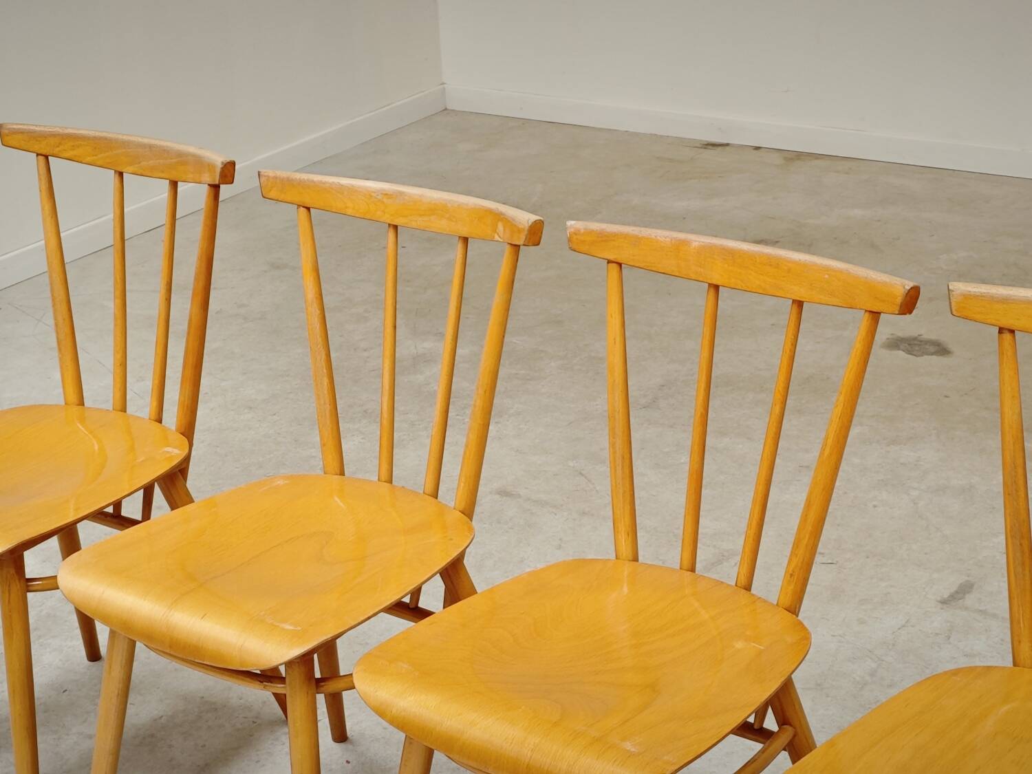 Set of 4 wooden dining chairs by Tatra Nabytok 1960