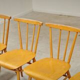 Set of 4 wooden dining chairs by Tatra Nabytok 1960