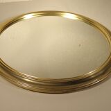 Round mirror gilded metal 40 cm