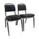Paire de chaise design vintage 1960 aluminium skaï noir