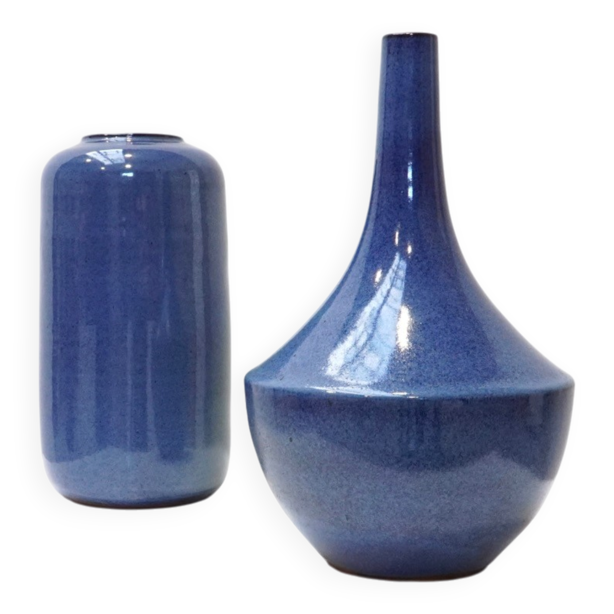 Rogier Vandeweghe, Blue-Glazed Tapered Vase for Amphora