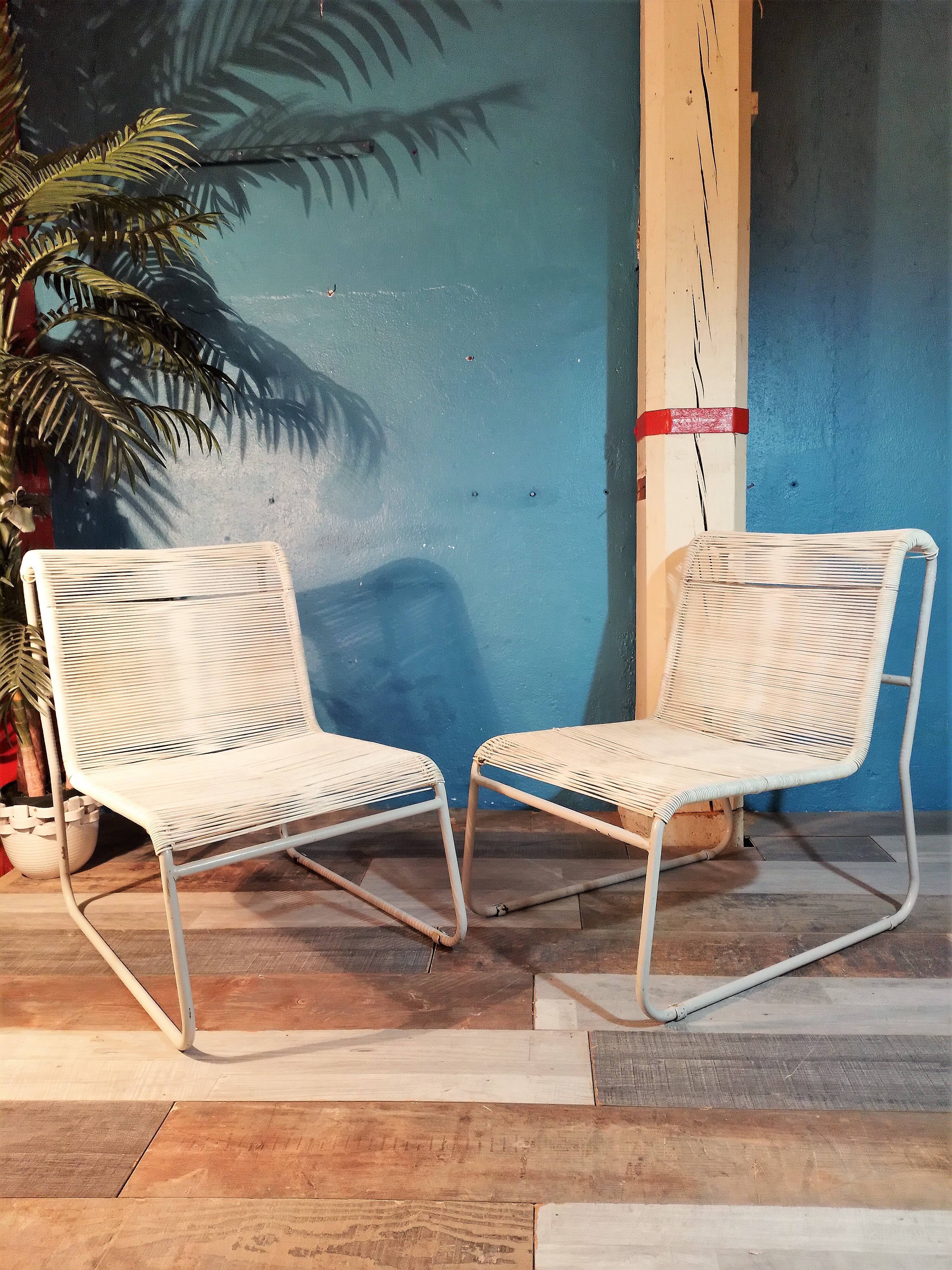 Armchairs scoubidou 1980s