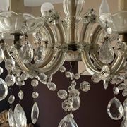 Lustre ancien pampilles  5 branches murano