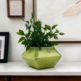 Vintage Ceramic Vase in Sage Green Bertoncello Handmade Decor, Italy, 1970s