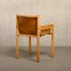 Armchair Wood and cognac colored Saddle Leather, Ibisco Italy 1970s