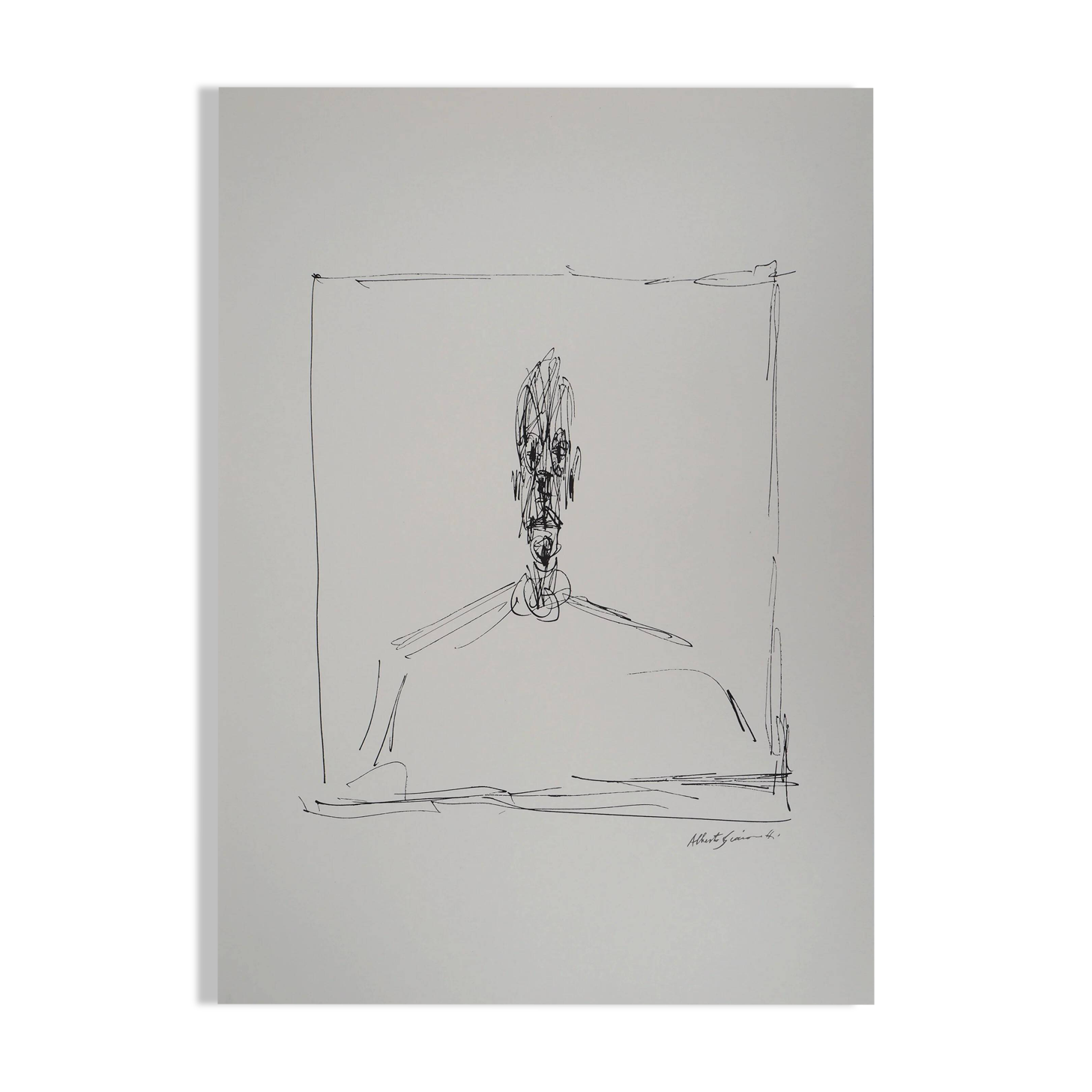 Alberto Giacometti: Bust of a Man - Signed Lithograph