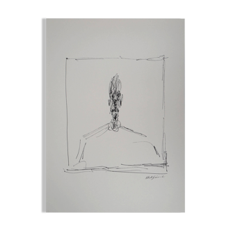 Alberto Giacometti: Bust of a Man - Signed Lithograph