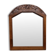 Art Deco oak mirror with carved motif