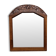 Art Deco oak mirror with carved motif