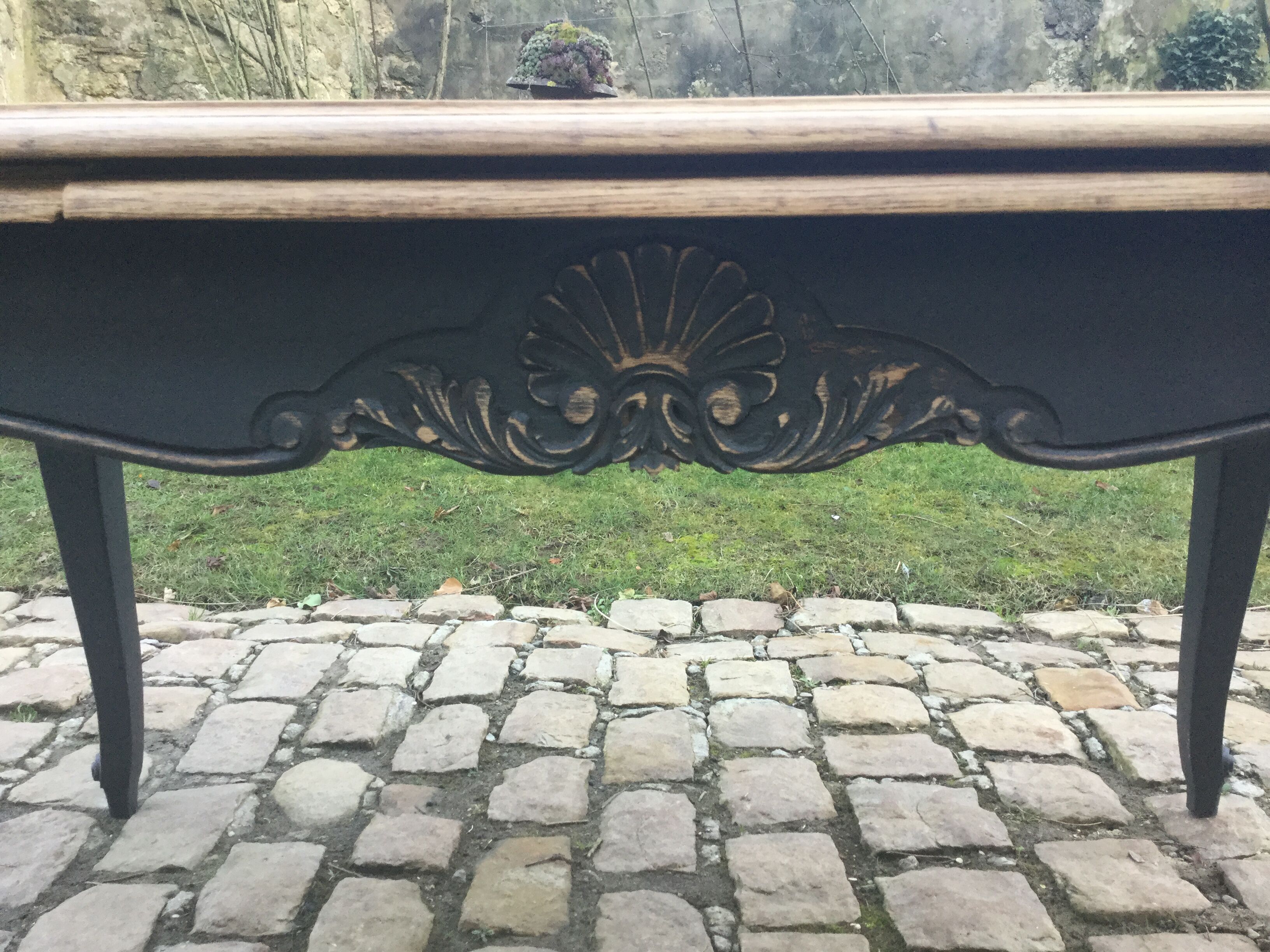 Old dining table with extensions