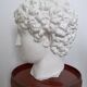 White plaster Greek head