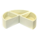 Elco white plaster corner flower pots, 1970s, set of 3.