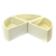 Elco white plaster corner flower pots, 1970s, set of 3.