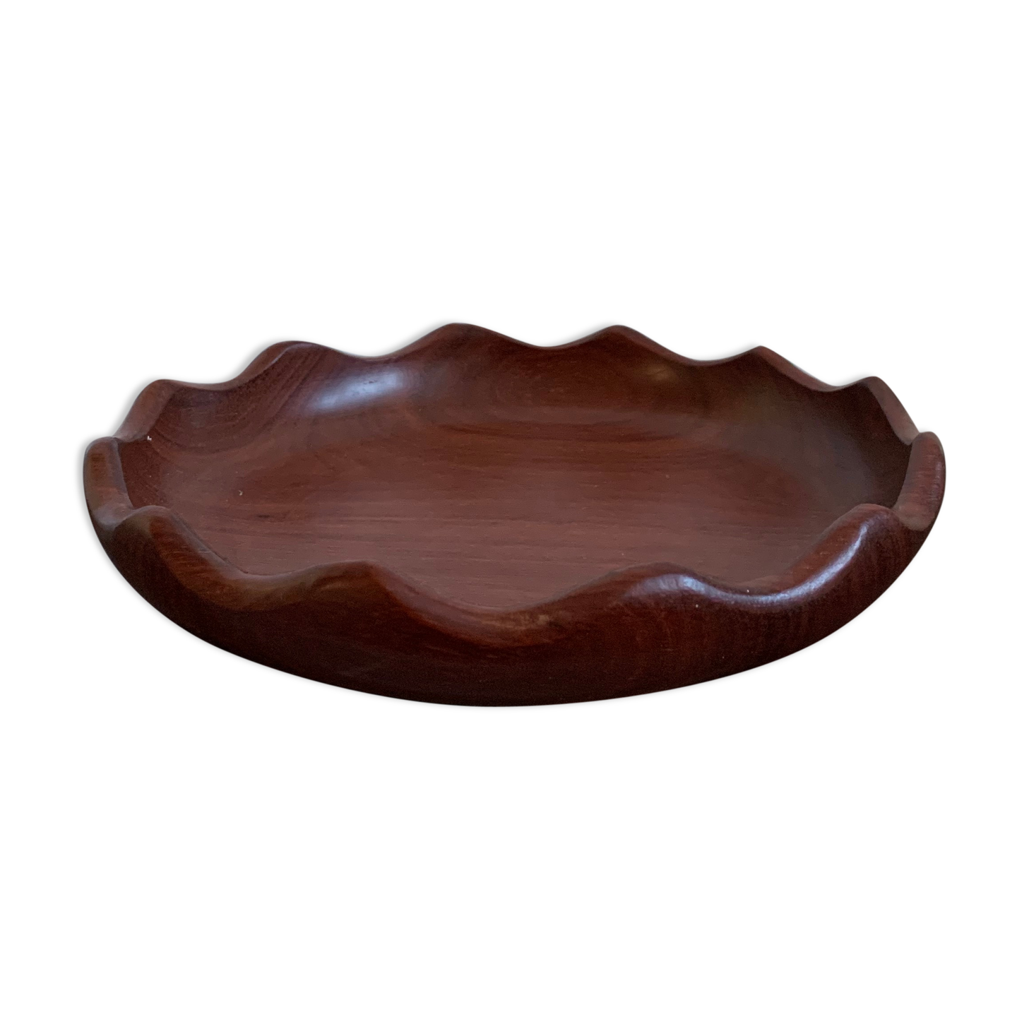 Vintage mahogany trinket bowl