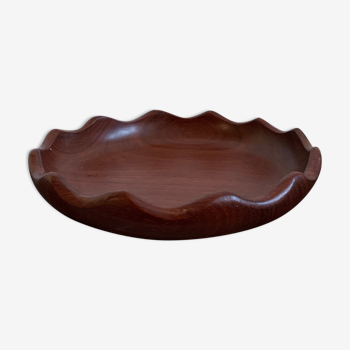 Vintage mahogany trinket bowl
