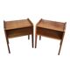 Pair of scandinavian vintage wood bedside tables