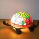Turtle lamp in glass paste.
