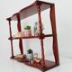 Étagère murale vintage en bois tourné