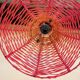 Vintage tulip hanging lamp in rattan