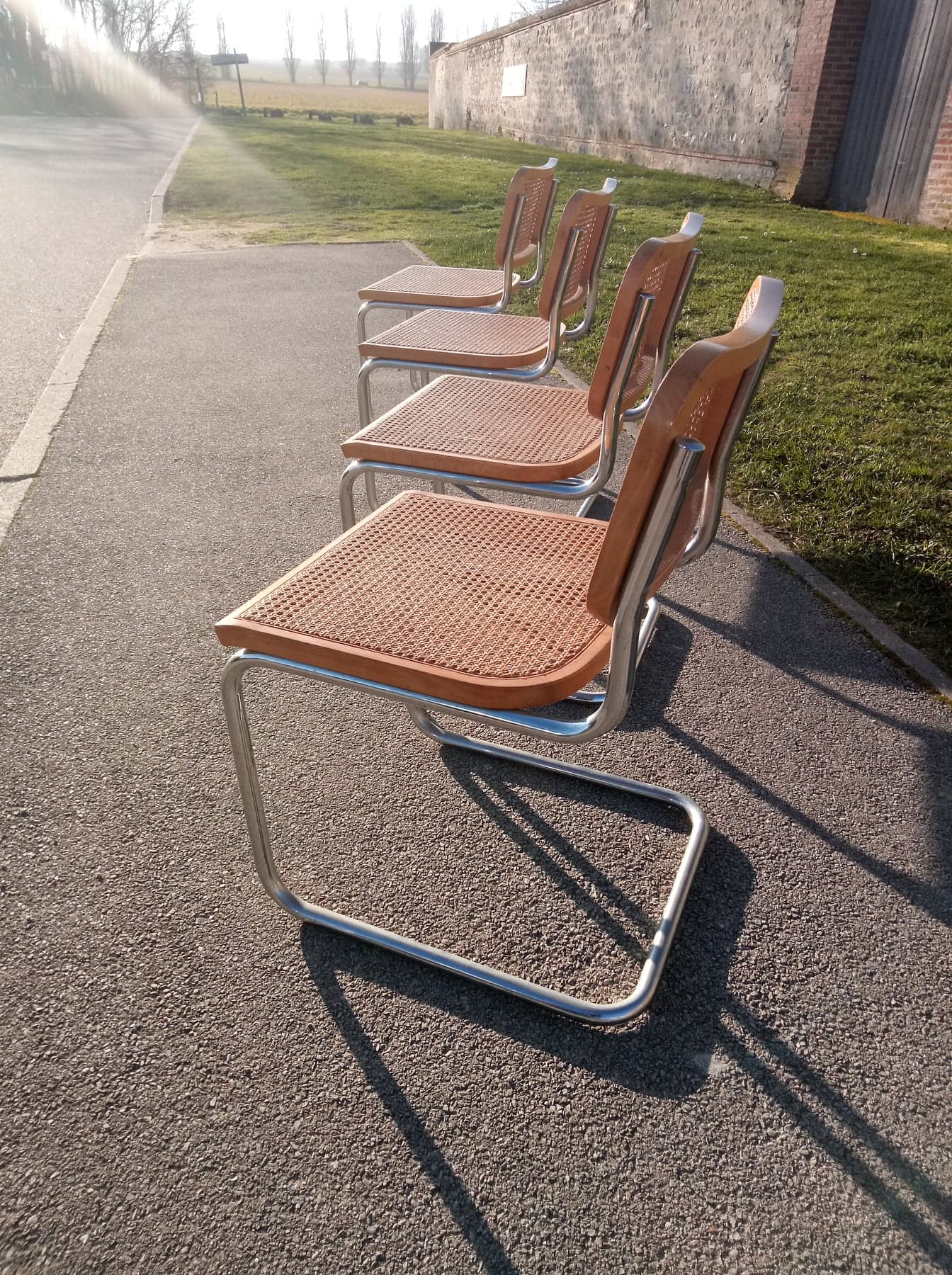 4 chairs b32 cesca by Marcel Breuer
