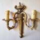 Paire d'appliques en bronze Louis XVI